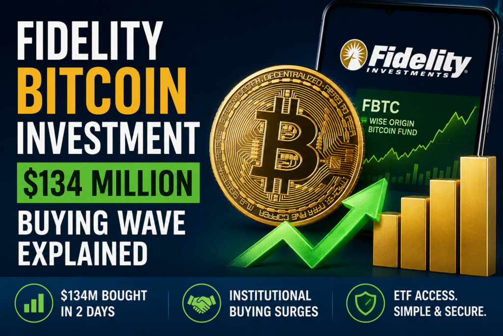 Fidelity bitcoin investment growth chart showing ETF inflows