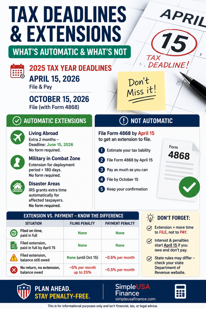 tax filing deadlines and extensions