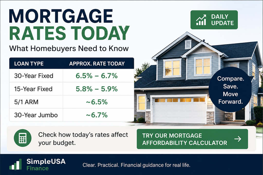line chart tracking mortgage rates today for August 26, 2026