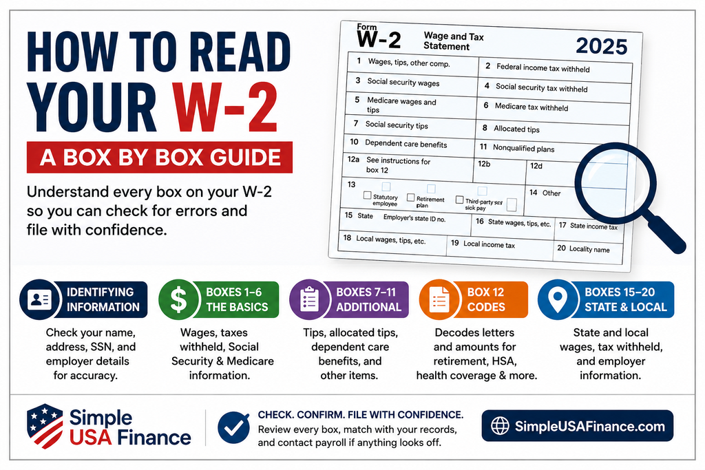 how to read your W-2 line by line box breakdown chart