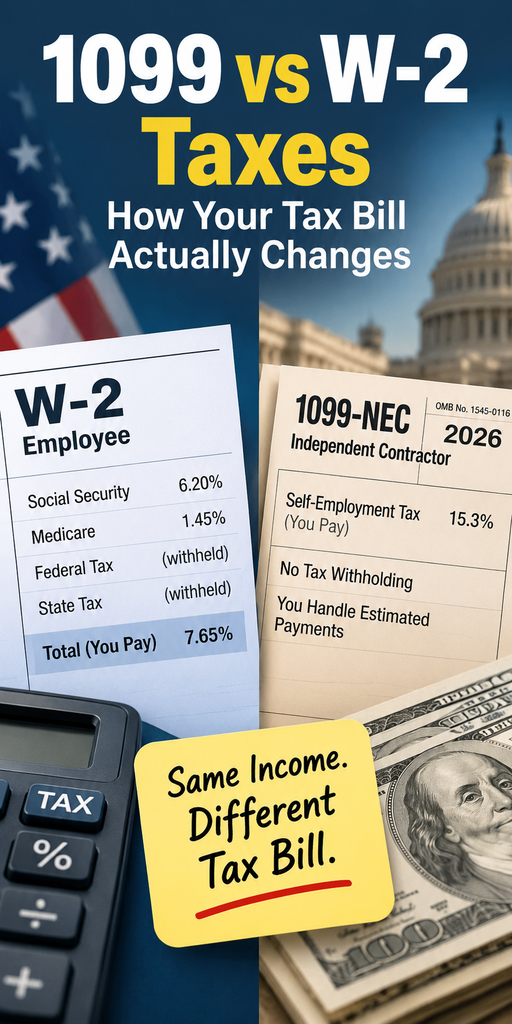 1099 vs W-2 Taxes